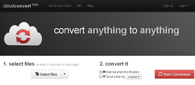 WebDesign Impressionnant convertisseur de fichiers en ligne avec API - CloudConvert